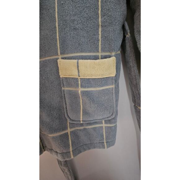 Cozy Earth Windowpane Resort Robe in Blue Lagoon, Loungewear Womens Sz XL - Picture 7 of 12